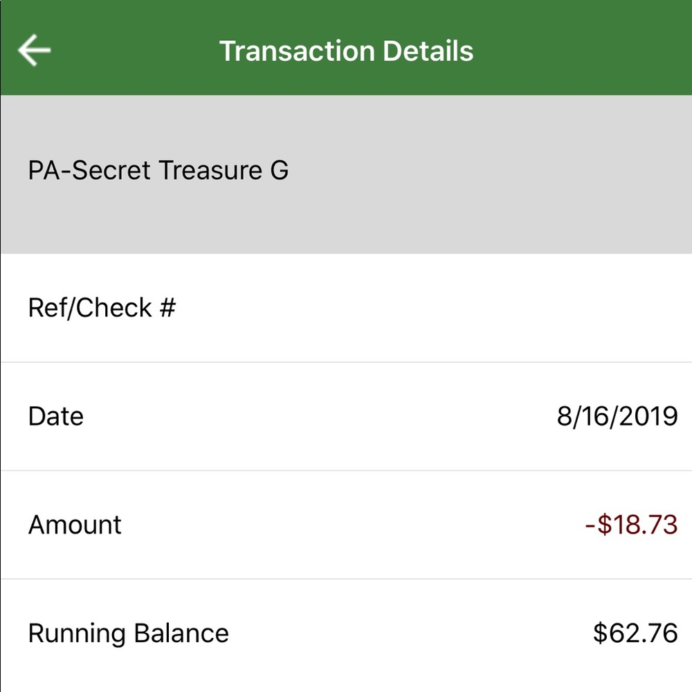 Receipt proof